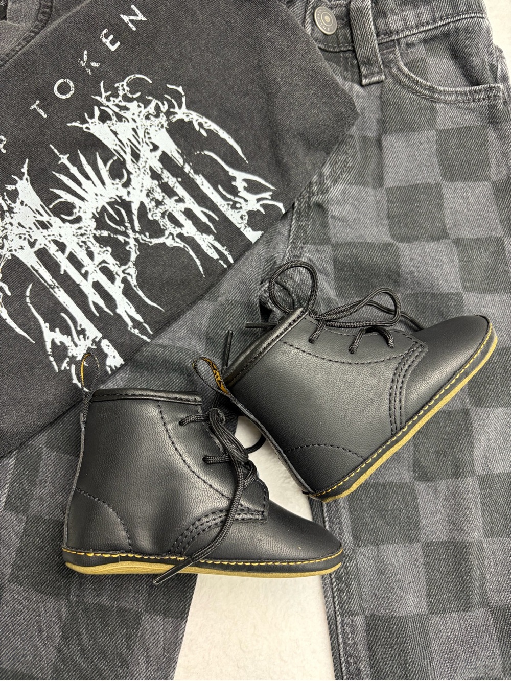 Dr. Martens 1460 Crib Baby Boots Black US 4 EU 19 Mini Docs w/ Box